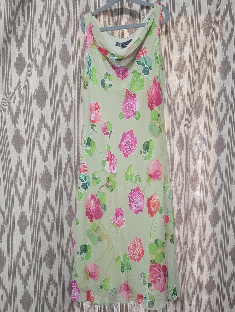 90s Y2k Spense Floral Silk Slip Dress